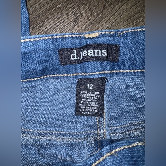 d. jeans Women’s Distressed Classic Blue Denim Skinny Jeans Size 12 - Picture 6 of 8